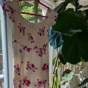 MinkPink white floral dress